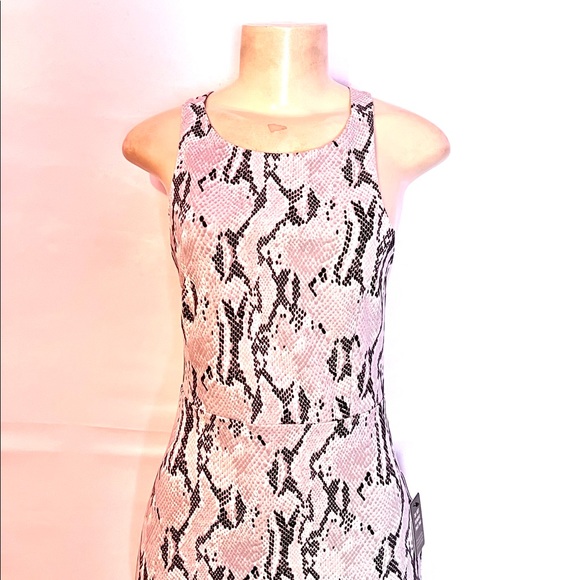 BRAND NEW EXPRESS SNAKE SKIN BODYCON DRESS W/BACK OUT SIZE SMALL - Picture 3 of 5